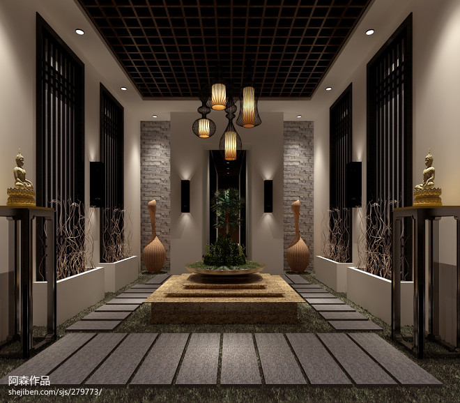 阿森設(shè)計(jì)-烏魯木齊足療會(huì)所-裝修設(shè)計(jì)效果圖-阿森設(shè)計(jì)師作品-設(shè)計(jì)本